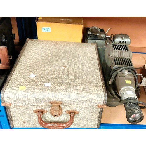 22 - A Kodak A-15-G movie projector and others (sold as collectors' item only); a Victorian japanned meta... 