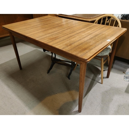 947 - A G-Plan style 1960's rectangular teak draw-leaf dining table