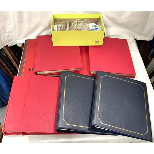 168 - A large selection of stamp albums with contents