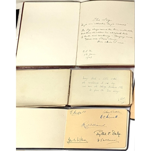 186 - A collection of Edwardian and later autograph books.