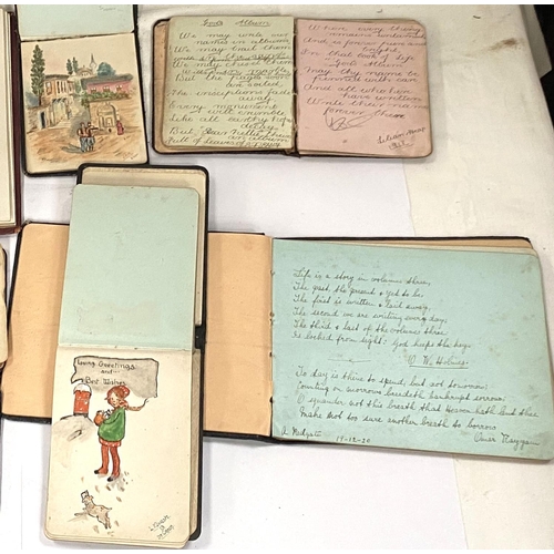 186 - A collection of Edwardian and later autograph books.