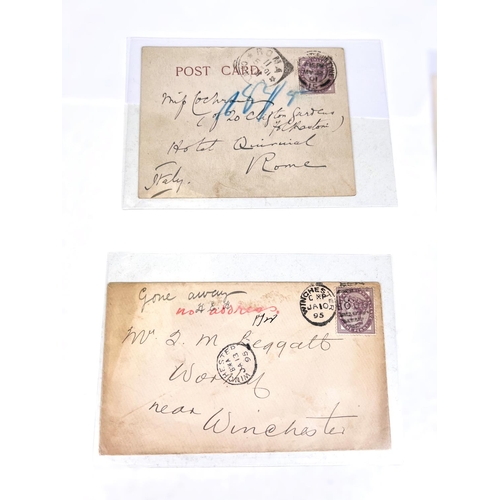 213 - GB: QV, 1881 1d lilac, a selection of 30 used examples on covers etc. and a QV £1 lilac (a/f)