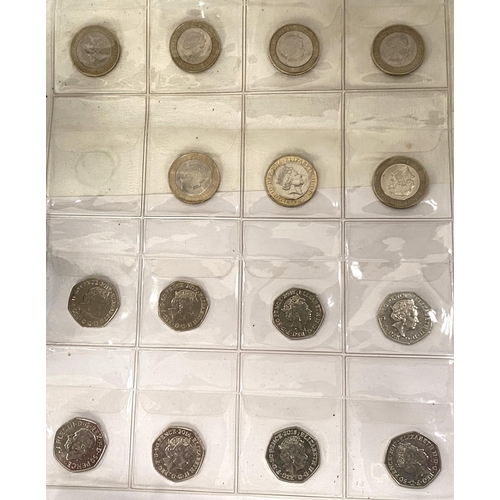 240 - A selection of £2 coins and coin collecting accessories