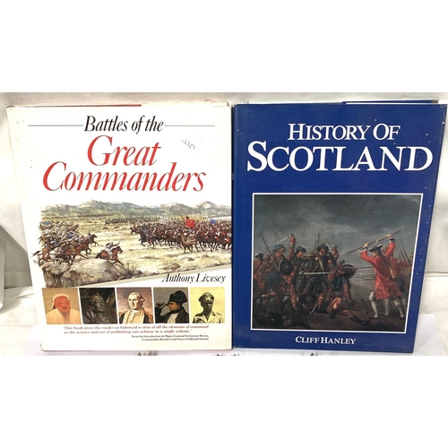 255 - A collection of military badges including Scottish examples etc and two hardback books