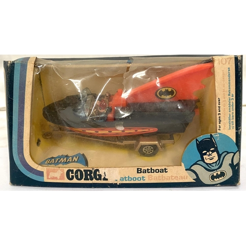 363 - Corgi Batman 107 Batboat in original box (a.f faded and split)