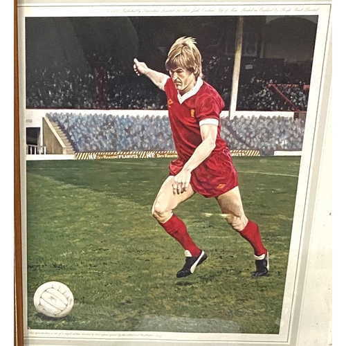 4 - A vintage 1970's Liverpool football poster, a 1930's Football label and similar posters etc