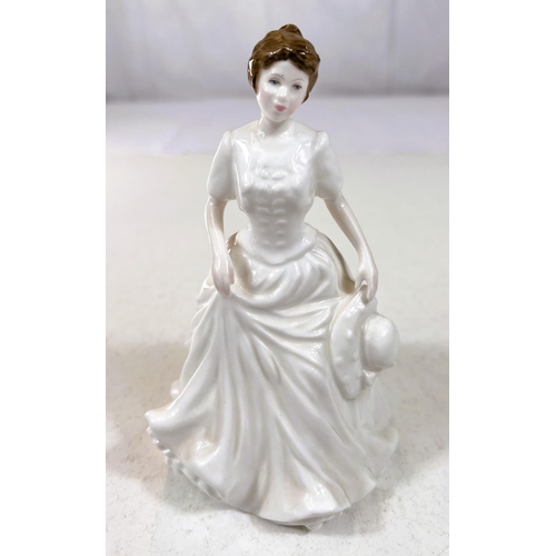 440A - Royal Doulton: five ceramic figures Birthstones Aquamarine, Clarinda HN 2724, Collectors Club Harmon... 