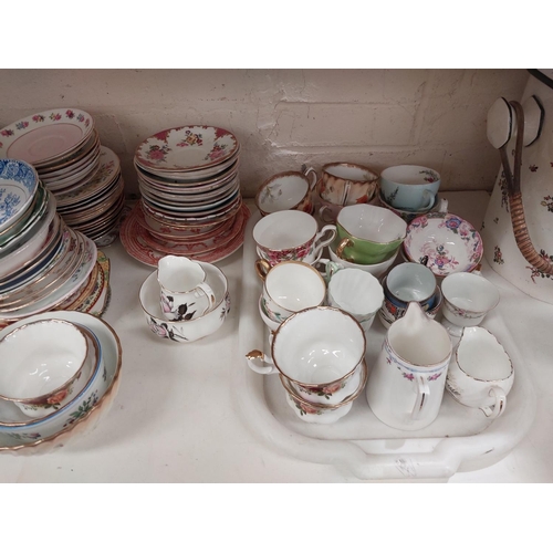 536 - Four small ceramic teapots Noritake, Spode and a large collection of tea cups and saucers some match... 