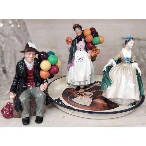 551 - Three Royal Doulton figures 