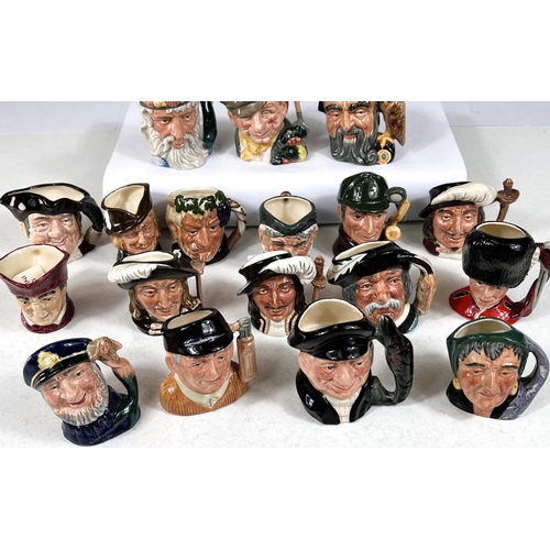 554 - 18 small Royal Doulton character jugs