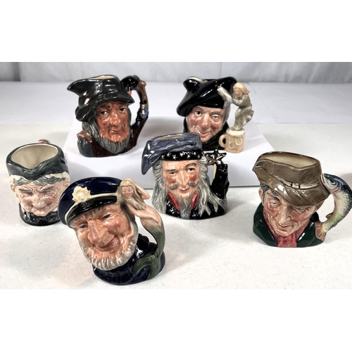 559 - 6 medium sized Royal Doulton character jugs