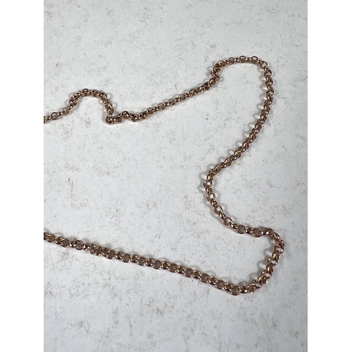 608 - A yellow metal Belcher chain stamped 375, 7.5gm