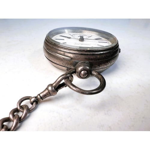 621 - A 19th century open faced key wound pocket watch in hallmarked silver case by Marcus King, Birmingha... 