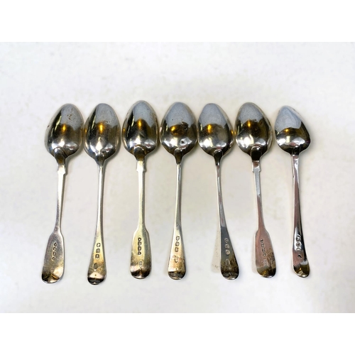 662 - 7 Georgian / Victorian teaspoons, various dates, 3oz.