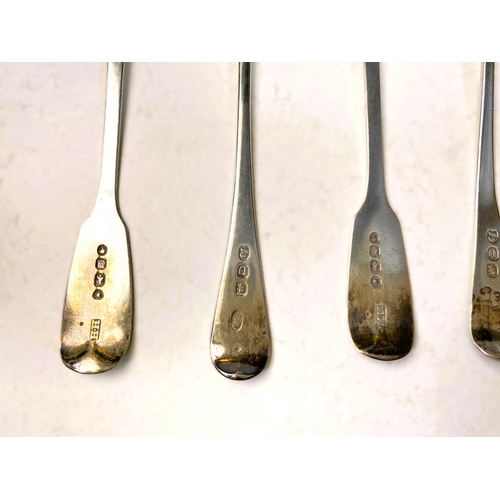 662 - 7 Georgian / Victorian teaspoons, various dates, 3oz.