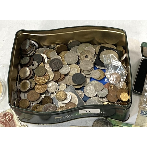 71 - A collection of vintage world and commonwealth coins and notes approx 3kg