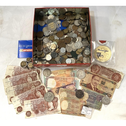 72 - A collection of vintage world and commonwealth coins and notes approx 3.5kg