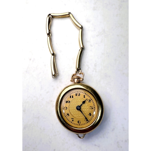 771 - Early 20th century ladies wristwatch stamped 14k on expanding yellow metal strap, stamped 14k, (gros... 