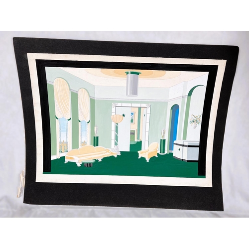 800 - LAMBERT SMITH ( British 20th century ) - gouache on paper , theatre set design for salome , signed ,... 