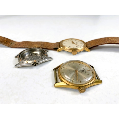 744 - A vintage Favre-Leuba Sea King wrist watch and another 