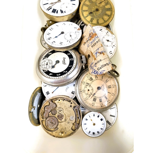 713 - A large collection of pocket watch movements etc