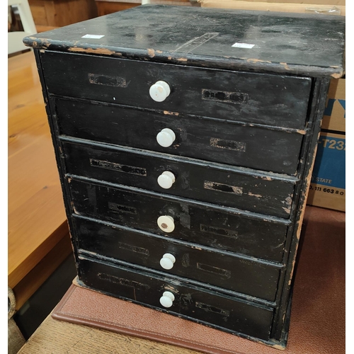 119 - A Victorian pine apprentice chest of drawers