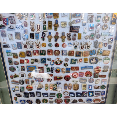 309D - A large collection of Eastern European / Soviet collectable Olympic pin badges approx 250 total, var... 