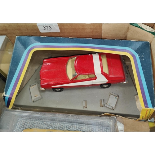 373 - Corgi 007 Aston Martin, Corgi Rolls-Royce Corniche 279, Starsky & Hutch Car (box damaged, charac... 