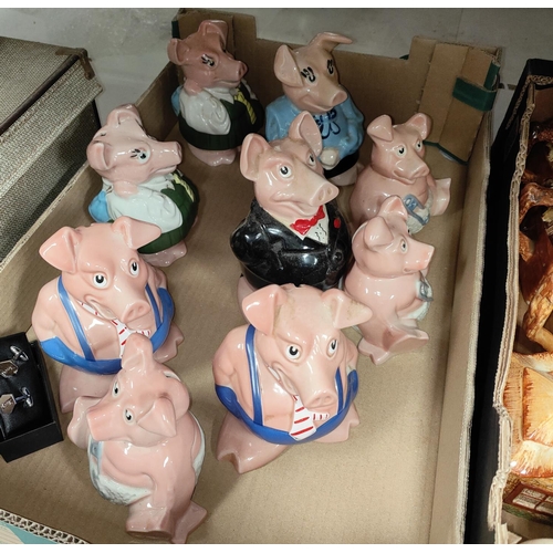 88 - A collection of Nat West Piggy Banks and various ceramics