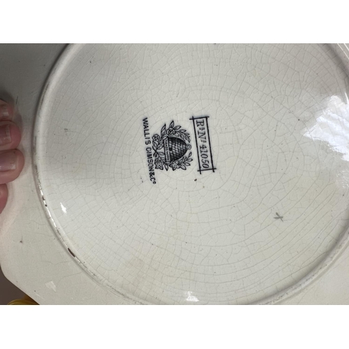 594 - A William Gladstone commemorative plate by Wallis Gimson, other plates