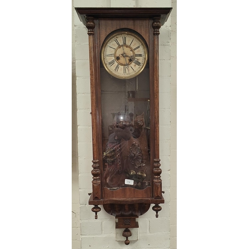 178 - An early 20th century Vienna wall clock and two Napoleon cased mantel clocks