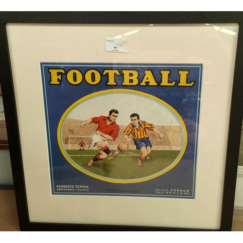 4 - A vintage 1970's Liverpool football poster, a 1930's Football label and similar posters etc