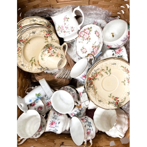 439A - A collection of Crown bone china dinner and teaware, various makes etc