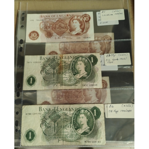 231C - GB Banknotes with 10/- (7) includes scarce O'Brien 