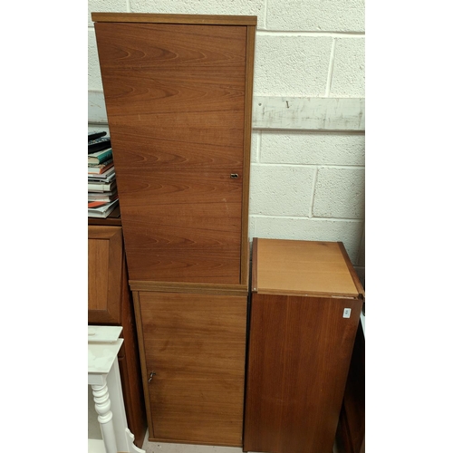 958 - A 1960's teak 3 piece floating wall unit