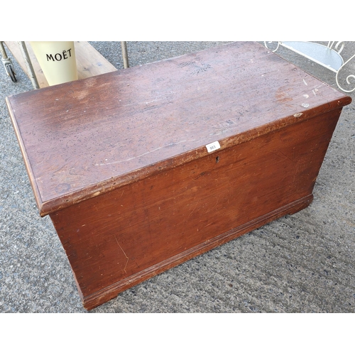 983 - A 19th century stained pine blanket box