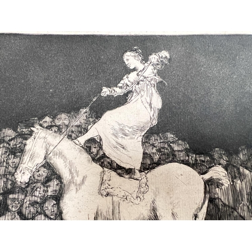 835 - FRANCISCO GOYA Y LUCIENTES etching llna Reina del circo published by LIENARD, PARIS 245x350mm (some ... 