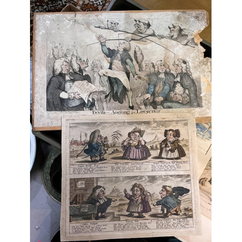 820 - BRITISH SATIRICAL 19th century -water colour 