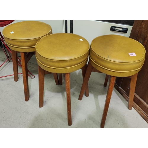 964 - Three circa 1970's Ben Chair, Frome,Somerset, 'Industrial' stool with high level cross stretcher and... 