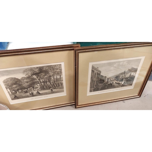 113 - Ten 18th/19th century engravings depicting topographical scenes and architecture, framed and glazed