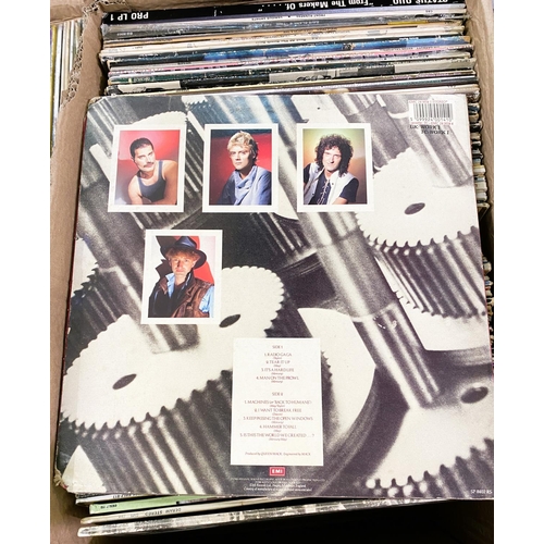 254 - A large quantity of vinyl LP's. 100+ Rock and Pop, Various artists