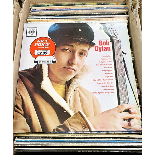 257 - A large quantity of vinyl LP's. 100+ Rock and Pop, Various artists