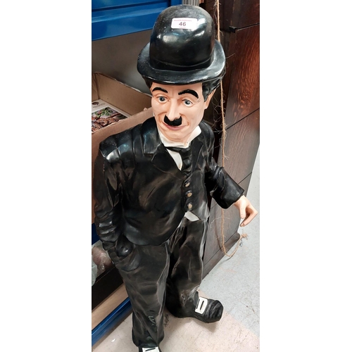 46 - A half life size figure of Charlie Chaplin