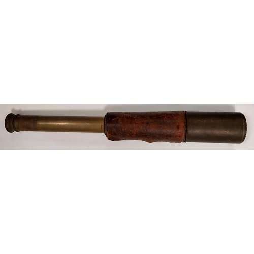 68 - A reproduction Schatz brass cased ships 'Precision Barometer'; a WWI period MKIV telescope with mili... 