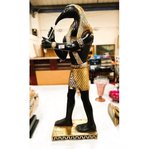 83 - A half life size figure depicting the Egyptian bird head God