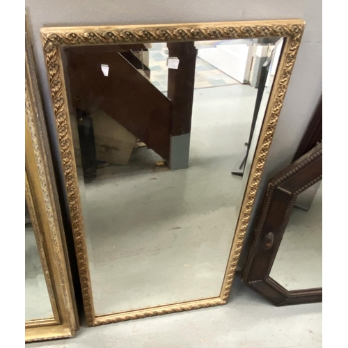 20 - Two gilt framed mirrors 88 x 44cm & 88 x 115cm; a 12 drawer mahogany jewellers/collectors store ... 