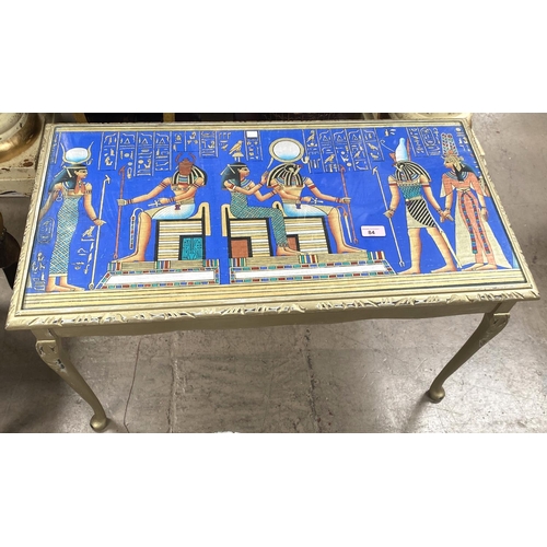 84 - A coffee table decorated with ancient Egyptian scenes