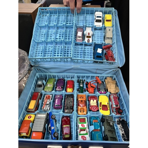 23 - A Matchbox car case; vintage games etc