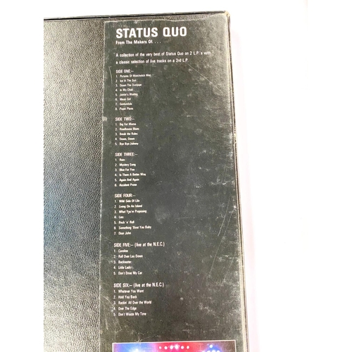 63 - STATUS QUO: Numbered 3 LP box set and 2 others; 3 unusual KOREAN LP pressings