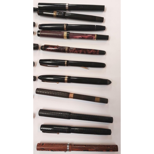 1 - A quantity of vintage fountain pens